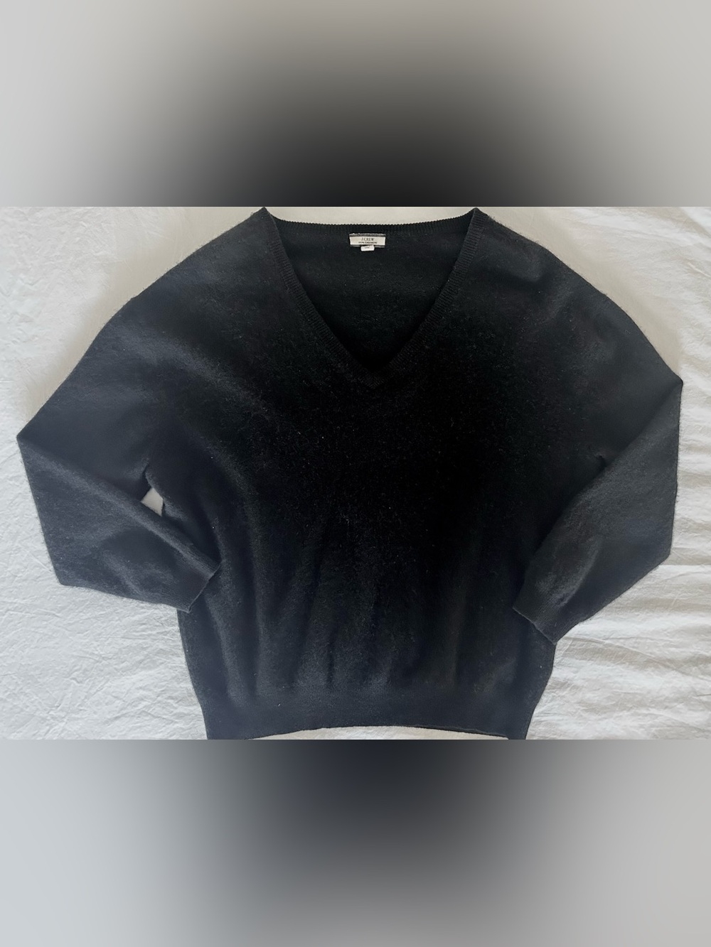 J. Crew Black V-Neck Women's Sweater cashmere